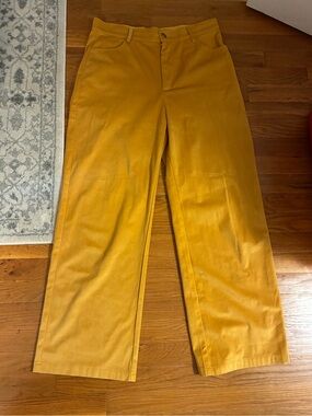 Cider size Large Wide-Leg Pants in Mustard/Gold